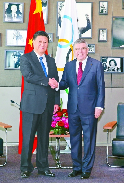 习近平会见国际奥委会主席巴赫