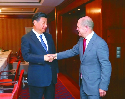 习近平会见汉堡市市长肖尔茨 习近平会见汉堡市市长肖尔茨