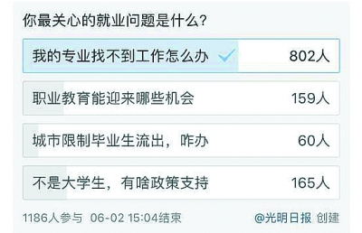 你最关心的就业问题是什么？
