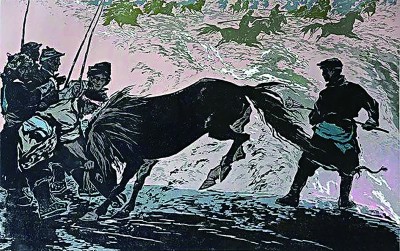 奔腾的印记——蒙古马题材哲里木版画创作谈 奔腾的印记——蒙古马题材哲里木版画创作谈