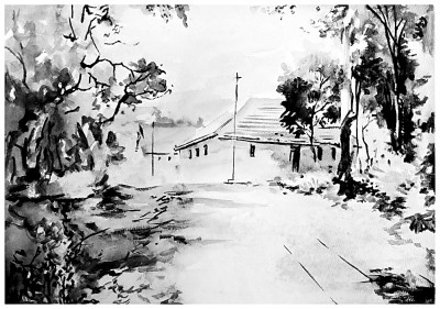 静谧的小路（水彩）