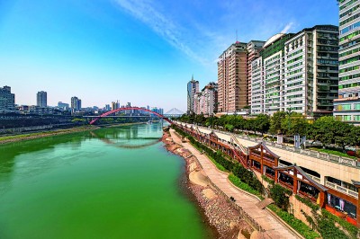 四川宜宾:一江碧水向东流 四川宜宾:一江碧水向东流