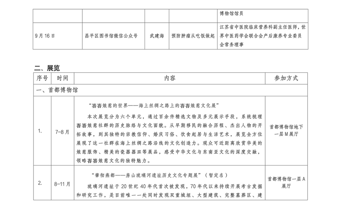 2025北京社会科学普及周分会场活动一览