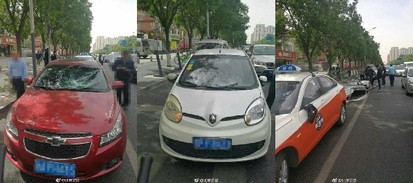 北京遭遇大风沙尘 树木倒伏车辆被砸 北京遭遇大风沙尘 树木倒伏车辆被砸