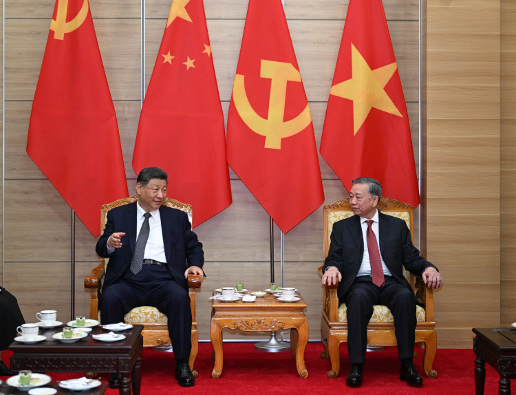 习近平同越共中央总书记苏林话别 习近平同越共中央总书记苏林话别